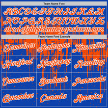 Load image into Gallery viewer, Custom Thunder Blue Orange-White Dripping Splatter Paint Performance T-Shirt
