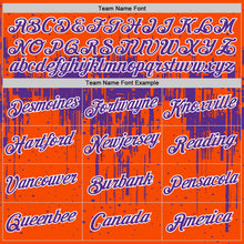 Загрузить изображение в средство просмотра галереи, Custom Orange Purple-White Dripping Splatter Paint Performance T-Shirt

