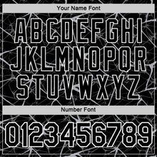 Загрузить изображение в средство просмотра галереи, Custom Black Gray-White Abstract Network Crackle Performance T-Shirt

