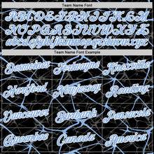 Загрузить изображение в средство просмотра галереи, Custom Black Light Blue Gray-White Abstract Network Crackle Performance T-Shirt
