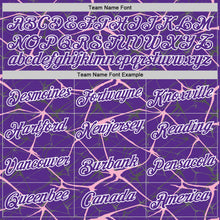 Laden Sie das Bild in den Galerie-Viewer, Custom Purple Light Pink Gray-White Abstract Network Crackle Performance T-Shirt
