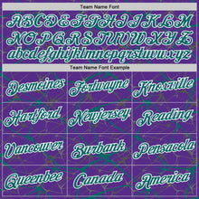 Load image into Gallery viewer, Custom Purple Teal Gray-White Abstract Network Crackle Performance T-Shirt
