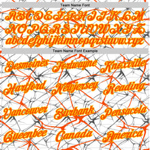Загрузить изображение в средство просмотра галереи, Custom White Orange Gray-Yellow Abstract Network Crackle Performance T-Shirt
