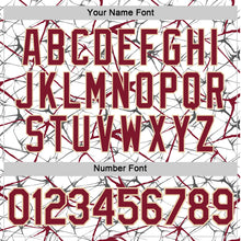 Загрузить изображение в средство просмотра галереи, Custom White Crimson Gray-City Cream Abstract Network Crackle Performance T-Shirt
