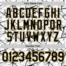 Загрузить изображение в средство просмотра галереи, Custom White Black Gray-Old Gold Abstract Network Crackle Performance T-Shirt

