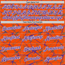 Charger l'image dans la galerie, Custom Orange Purple Gray-White Abstract Network Crackle Performance T-Shirt
