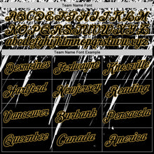 Load image into Gallery viewer, Custom Black White-Old Gold Distressed Scratch Brush Stroke Performance T-Shirt

