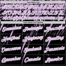 Load image into Gallery viewer, Custom Black Light Purple-White Distressed Scratch Brush Stroke Performance T-Shirt
