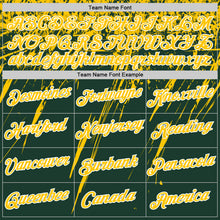 Load image into Gallery viewer, Custom Green Yellow-White Distressed Scratch Brush Stroke Performance T-Shirt
