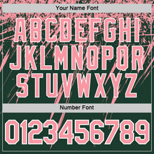 Load image into Gallery viewer, Custom Green Medium Pink-White Distressed Scratch Brush Stroke Performance T-Shirt
