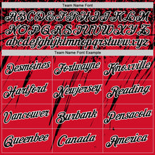 Charger l'image dans la galerie, Custom Red Black-White Distressed Scratch Brush Stroke Performance T-Shirt
