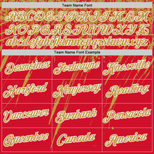 Charger l'image dans la galerie, Custom Red Old Gold-White Distressed Scratch Brush Stroke Performance T-Shirt
