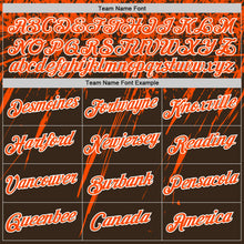 Laden Sie das Bild in den Galerie-Viewer, Custom Brown Orange-White Distressed Scratch Brush Stroke Performance T-Shirt
