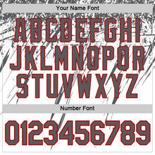 Charger l'image dans la galerie, Custom White Steel Gray-Red Distressed Scratch Brush Stroke Performance T-Shirt

