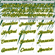 Загрузить изображение в средство просмотра галереи, Custom White Green-Yellow Distressed Scratch Brush Stroke Performance T-Shirt

