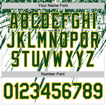 Загрузить изображение в средство просмотра галереи, Custom White Green-Yellow Distressed Scratch Brush Stroke Performance T-Shirt

