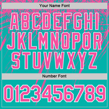 Load image into Gallery viewer, Custom Aqua Pink-White Distressed Scratch Brush Stroke Performance T-Shirt
