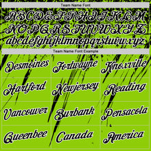 Charger l'image dans la galerie, Custom Neon Green Black-White Distressed Scratch Brush Stroke Performance T-Shirt
