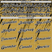 Charger l'image dans la galerie, Custom Old Gold Black-White Distressed Scratch Brush Stroke Performance T-Shirt
