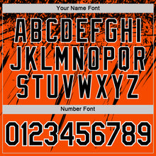 Load image into Gallery viewer, Custom Orange Black-White Distressed Scratch Brush Stroke Performance T-Shirt
