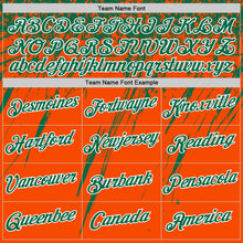 Laden Sie das Bild in den Galerie-Viewer, Custom Orange Kelly Green-White Distressed Scratch Brush Stroke Performance T-Shirt
