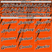 Laden Sie das Bild in den Galerie-Viewer, Custom Orange Brown-White Distressed Scratch Brush Stroke Performance T-Shirt
