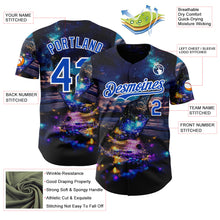 Загрузить изображение в средство просмотра галереи, Custom Blue Thunder Blue-White Galaxy Star Authentic Baseball Jersey
