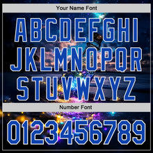 Загрузить изображение в средство просмотра галереи, Custom Blue Thunder Blue-White Galaxy Star Authentic Baseball Jersey
