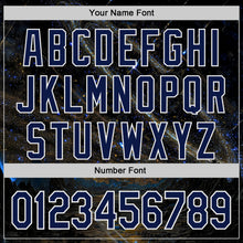 Загрузить изображение в средство просмотра галереи, Custom Black Navy-White Galaxy Star Authentic Baseball Jersey
