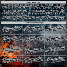 Charger l'image dans la galerie, Custom Navy Black-Silver Galaxy Star Nebula Authentic Baseball Jersey
