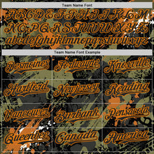 Загрузить изображение в средство просмотра галереи, Custom Black Olive-Bay Orange 3D Pattern Design Motorcycle Motocross Splash Authentic Baseball Jersey
