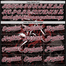 Загрузить изображение в средство просмотра галереи, Custom Black Burgundy-White 3D Pattern Design Motorcycle Motocross Authentic Baseball Jersey
