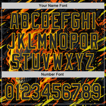 Load image into Gallery viewer, Custom Black Red-Yellow 3D Pattern Design Motorcycle Motocross Skull Flame Authentic Baseball Jersey
