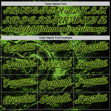 Загрузить изображение в средство просмотра галереи, Custom Black-Neon Green 3D Pattern Design Motorcycle Motocross Skull Authentic Baseball Jersey
