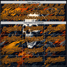 Загрузить изображение в средство просмотра галереи, Custom Black-Bay Orange 3D Pattern Design Motorcycle Motocross Skull Authentic Baseball Jersey
