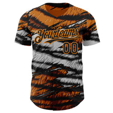Загрузить изображение в средство просмотра галереи, Custom Orange Black Gray-Bay Orange Tiger Stripe Scratch Authentic Baseball Jersey
