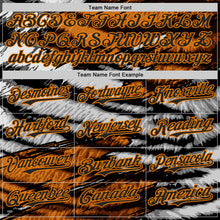 Загрузить изображение в средство просмотра галереи, Custom Orange Black Gray-Bay Orange Tiger Stripe Scratch Authentic Baseball Jersey
