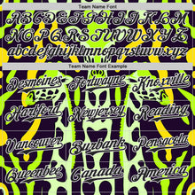 Загрузить изображение в средство просмотра галереи, Custom Green Black Yellow-White Giraffe Print Authentic Baseball Jersey

