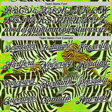Laden Sie das Bild in den Galerie-Viewer, Custom Green Black-White Zebra Stripe Print Authentic Baseball Jersey
