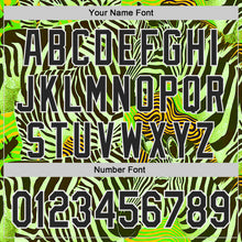 Laden Sie das Bild in den Galerie-Viewer, Custom Green Black-White Zebra Stripe Print Authentic Baseball Jersey

