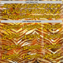 Load image into Gallery viewer, Custom Brown-Yellow Zebra Stripe Print Authentic Baseball Jersey
