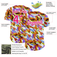 Laden Sie das Bild in den Galerie-Viewer, Custom Orange Hot Pink-White Leopard Print Authentic Baseball Jersey
