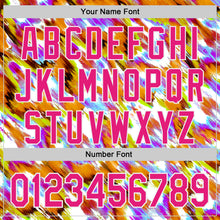 Laden Sie das Bild in den Galerie-Viewer, Custom Orange Hot Pink-White Leopard Print Authentic Baseball Jersey
