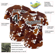 Charger l'image dans la galerie, Custom Brown Black-White Leopard Print Authentic Baseball Jersey
