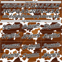 Charger l'image dans la galerie, Custom Brown Black-White Leopard Print Authentic Baseball Jersey
