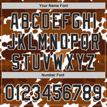 Charger l'image dans la galerie, Custom Brown Black-White Leopard Print Authentic Baseball Jersey
