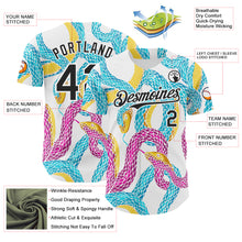 Laden Sie das Bild in den Galerie-Viewer, Custom White-Black Animal Snake Skin Authentic Baseball Jersey
