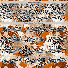 Load image into Gallery viewer, Custom Brown Black-White Leopard Print Tropical Jungle Authentic Baseball Jersey
