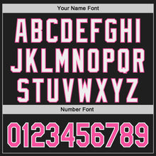 Загрузить изображение в средство просмотра галереи, Custom Black Pink-White Classic Color Block Side Panel Stripe Authentic Baseball Jersey
