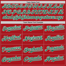 Laden Sie das Bild in den Galerie-Viewer, Custom Red Kelly Green-White Classic Color Block Side Panel Stripe Authentic Baseball Jersey
